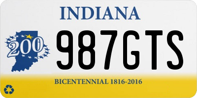 IN license plate 987GTS