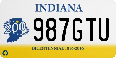 IN license plate 987GTU