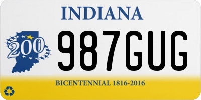 IN license plate 987GUG