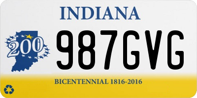 IN license plate 987GVG