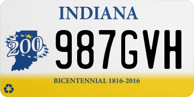 IN license plate 987GVH