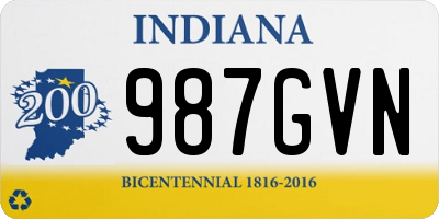 IN license plate 987GVN