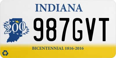 IN license plate 987GVT