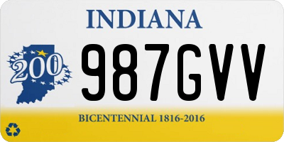 IN license plate 987GVV