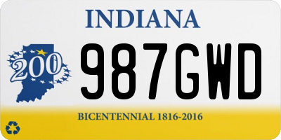 IN license plate 987GWD