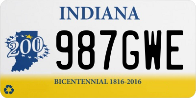 IN license plate 987GWE