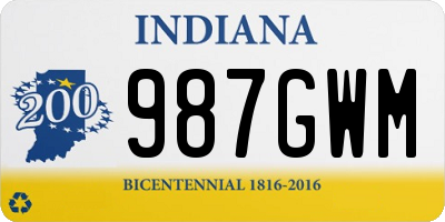 IN license plate 987GWM