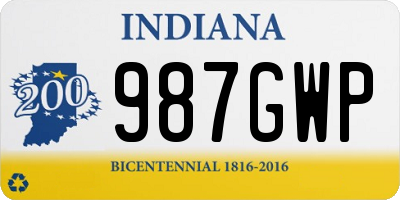 IN license plate 987GWP