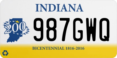 IN license plate 987GWQ