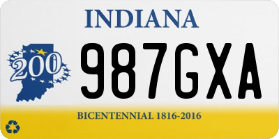 IN license plate 987GXA