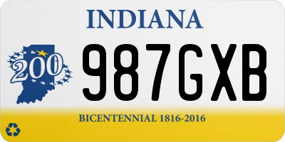 IN license plate 987GXB