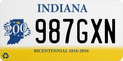 IN license plate 987GXN