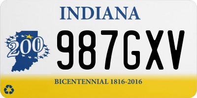 IN license plate 987GXV