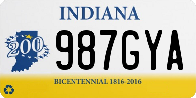 IN license plate 987GYA