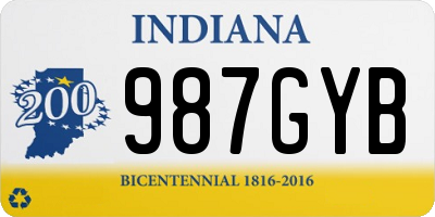 IN license plate 987GYB