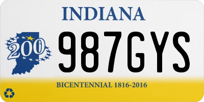 IN license plate 987GYS