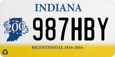 IN license plate 987HBY