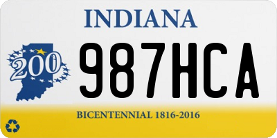 IN license plate 987HCA