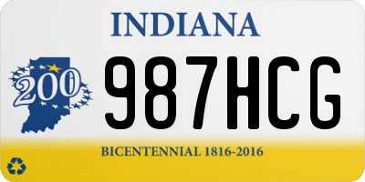 IN license plate 987HCG