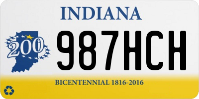 IN license plate 987HCH