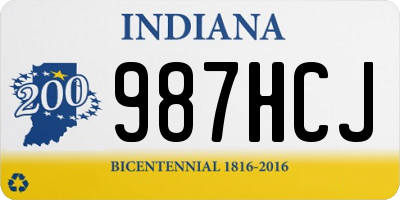 IN license plate 987HCJ