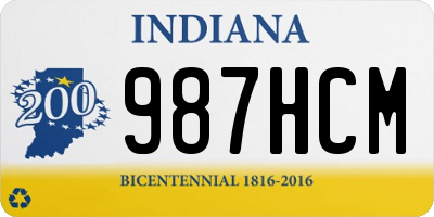 IN license plate 987HCM