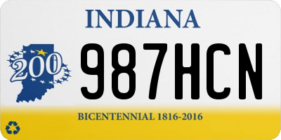 IN license plate 987HCN