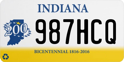 IN license plate 987HCQ