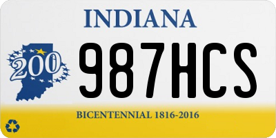 IN license plate 987HCS