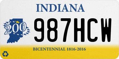 IN license plate 987HCW