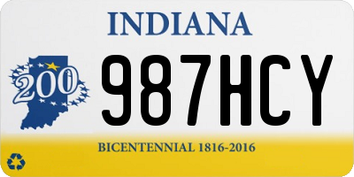 IN license plate 987HCY