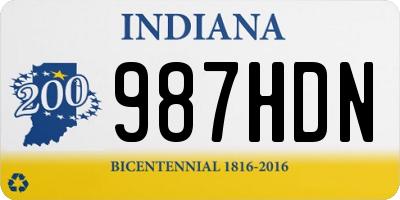 IN license plate 987HDN