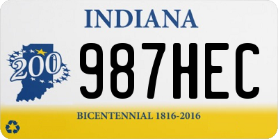 IN license plate 987HEC