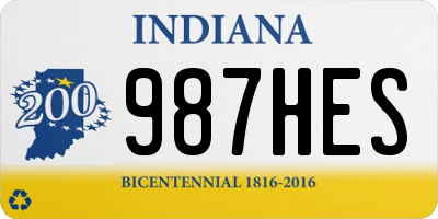 IN license plate 987HES