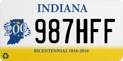 IN license plate 987HFF