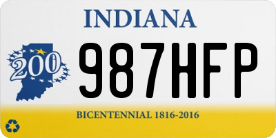 IN license plate 987HFP