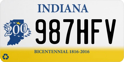 IN license plate 987HFV