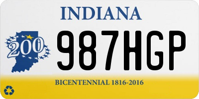 IN license plate 987HGP