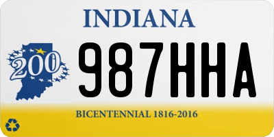 IN license plate 987HHA