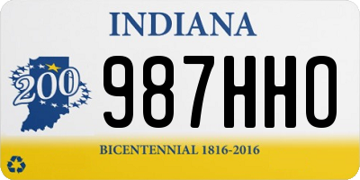 IN license plate 987HHO