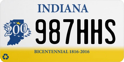 IN license plate 987HHS