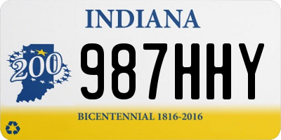 IN license plate 987HHY