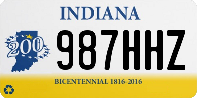 IN license plate 987HHZ