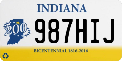 IN license plate 987HIJ