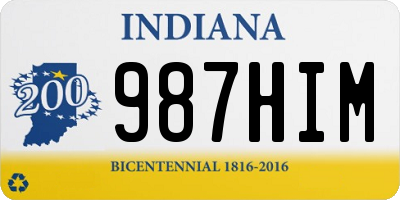 IN license plate 987HIM