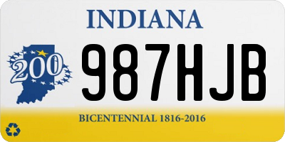 IN license plate 987HJB