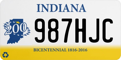 IN license plate 987HJC