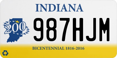 IN license plate 987HJM