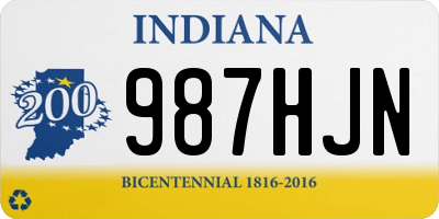 IN license plate 987HJN