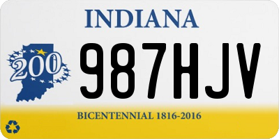 IN license plate 987HJV